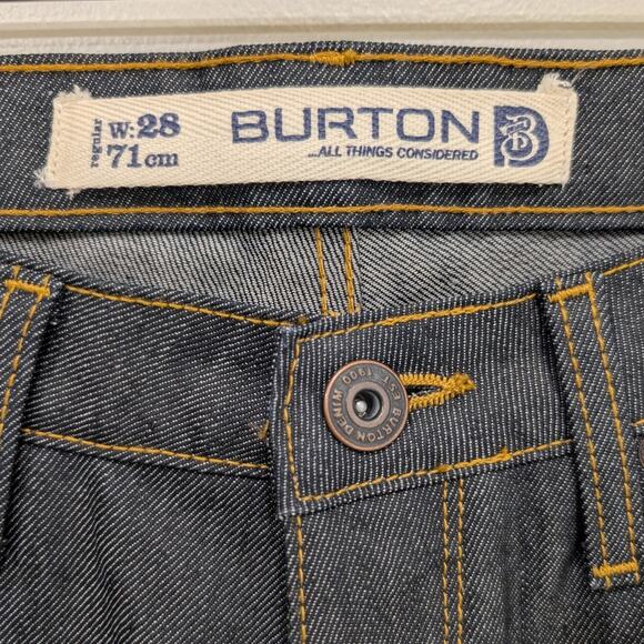 Burton Jeans Dark Stiff 100% Cotton Skinny Slim - Size 28 - Picture 5 of 13